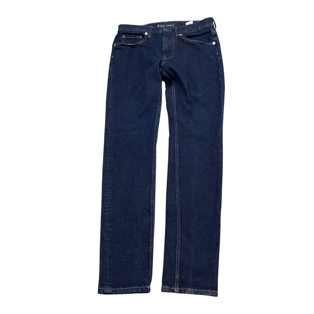 Everlane Uniform Jeans Men 30W 32L Dark Blue Skinny Mid Rise Cotton Stretch